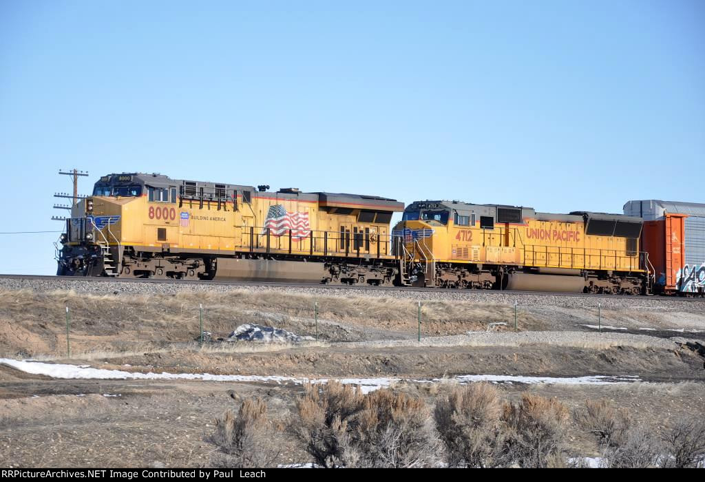 Paused westbound vehicle train